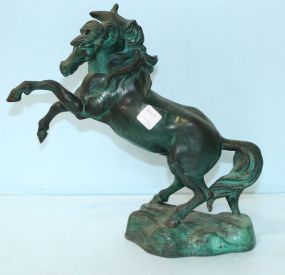 Verde Green Metal Horse