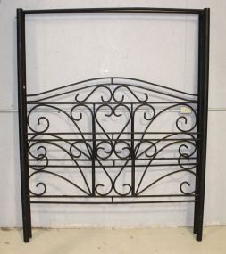 Black Metal Queen Size Canopy Bed