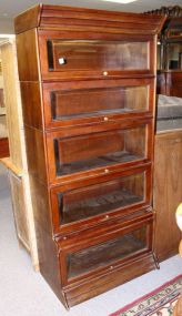Mahogany Five Stack Lawyer's Bookcase