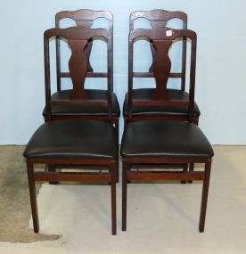 Set of Four Mahogany Folding Chairs