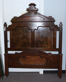 Walnut Victorian Double Size Bed