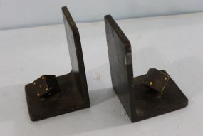 Pair of Vintage Cast Iron Dice Bookends