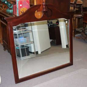 Mahogany Pediment Top Mirror