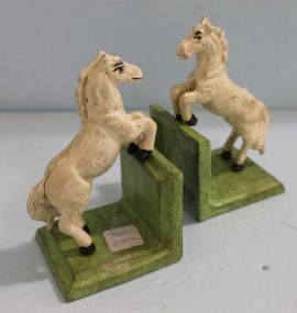 Reproduction Cast Iron Horse Bookends