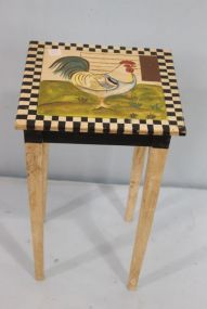 Painted Chicken Side Table