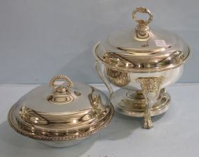 Two SIlverplate Covered Dishes