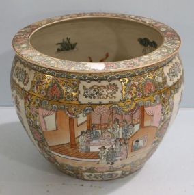 Large Porcelain Handpainted Fish Bowl