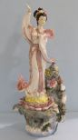 Large Porcelain Japanese Maiden Figurine