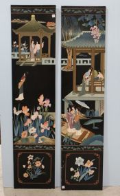 Two Panels of Oriental Screen