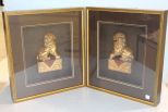 Two Shadow Box Framed Foo Dogs