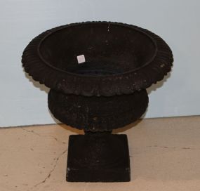 Short Black Cast Iron Planter