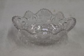 Cut and Etched Glass Banana Boat