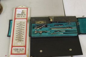 Foote Brothers Thermometer and a Drafting Set