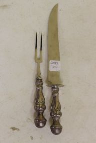 Sterling Handle Carving Set with Stainless Blade and Fork