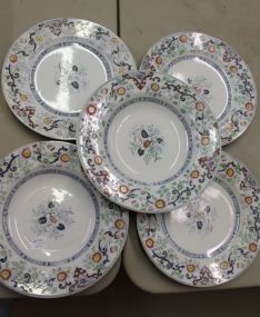 Three Ironstone Plate and Two Bowls