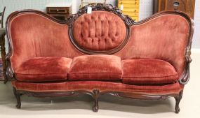 Burgandy Victorian Sofa