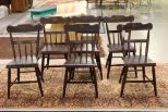 Set of Six, Early Stenciled Chairs