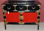 Black and Red Lacquered Chest
