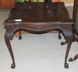 Square, Chippendale Card Table with Pop Up Leaf