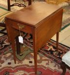 Mahogany, Drop Side One Drawer Stand
