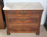 Marble Top Three Drawer Chest