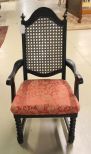 Black Cane Back Arm Chair