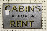 Cabin For Rent Sign