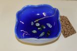 Blue and White Art Glass Bowl