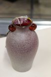 Small Red Frosted Vase