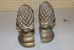 Pair of Gold Pineapple Bookends
