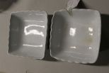 Two Ironstone Square Bowls