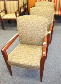 David Edward Three Upholstered Arm Chairs