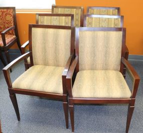 Six Upholstered Back and Seat Chairs
