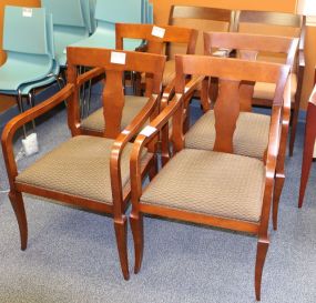 HBF Four Modern Wood Arm Chairs