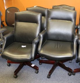 Taylor Four Faux Leather Office Desk Chairs