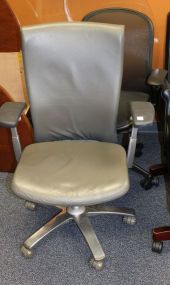 Vinyl and Net Seat Desk Chairs
