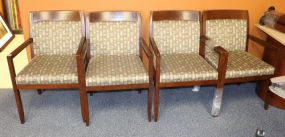 Four Wood Arm Chairs