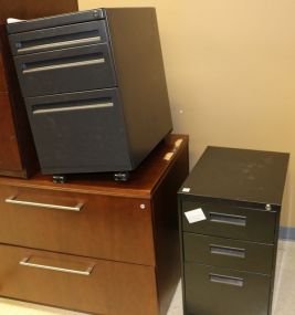 Two Metal Rolling File Cabinets