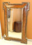 Decorative Mirror with Faux Wood Grain