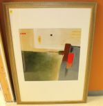 Original Abstract Matted and Framed