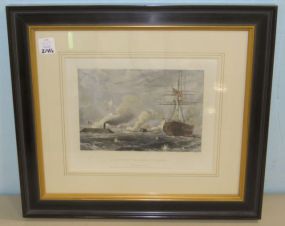 Matted and Framed Lithograph, 