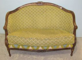 Green and Blue French Style Upholstered Sofa