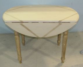 Chalk Painted Drop Leaf Table with Leaves