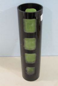 Black and Green Glass Vase