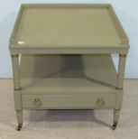 Chalk Painted Fine Arts Furniture Table with Drawer