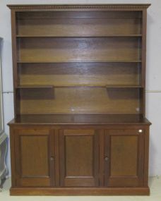 Bookcase with Four Upper Shelves and Three Lower Doors