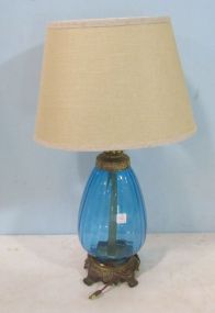 Blue Mid Century Lamp