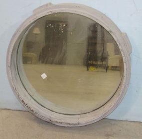 Deep Set Round Mirror Painted in Chalk Paint