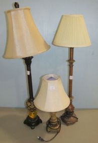 Three Lamps in Candlestick Form