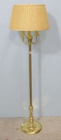 Brass Plated Four Light Floor Lamp